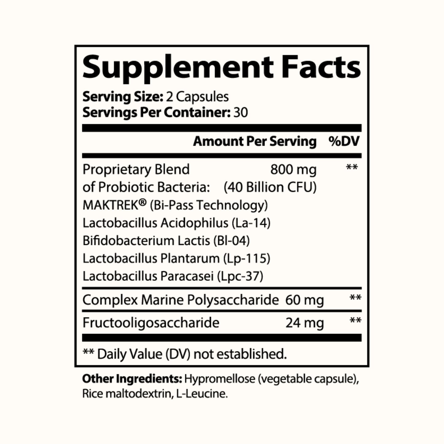 Probiotic 40 Billion + Prebiotics