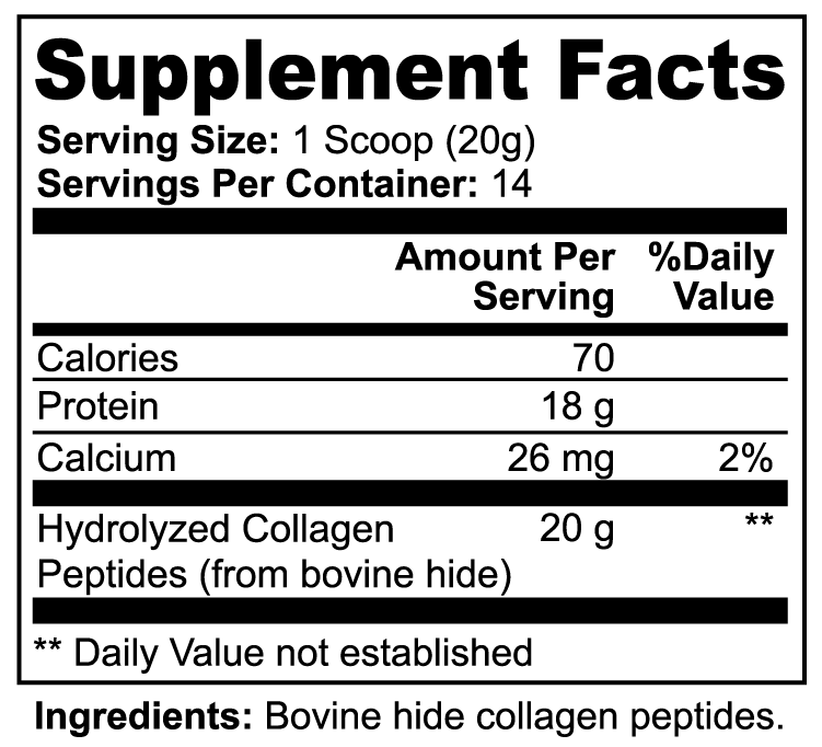 Grass-Fed Hydrolyzed Collagen Peptides - Skin