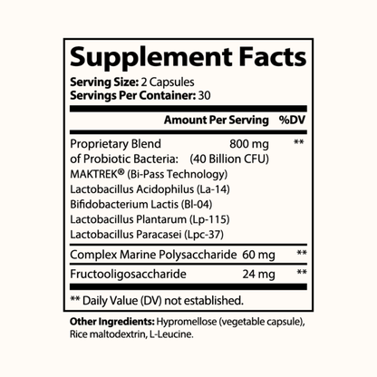 Probiotic 40 Billion + Prebiotics